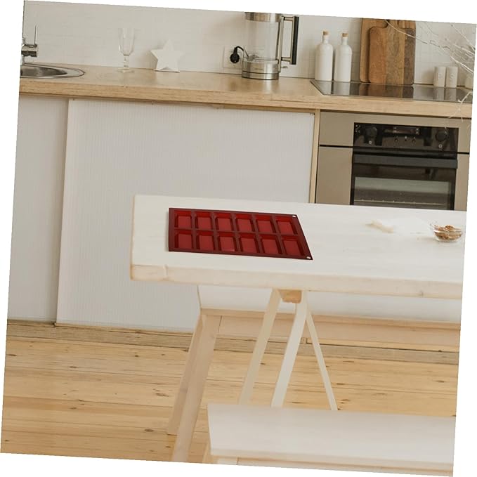 Silicone Mold Cavities Rectangle Chocolate Candy Bar Mold for Filled Treats with Flexible Non-stick Wax Melt for DIY Soap Butter Cheese Making