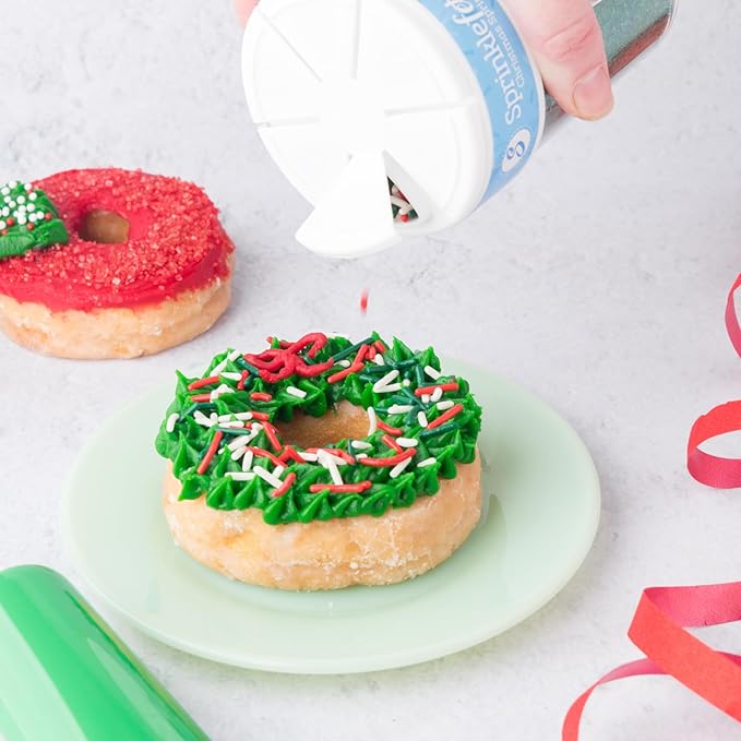 Sweets Indeed Christmas Sprinkles Mix – 6-Cell Holiday Assortment 6.45 oz | Edible Jimmies, Nonpareils & Sugar Pearls for Decorating Christmas Cookies, Cupcakes, Cakes & Holiday Desserts