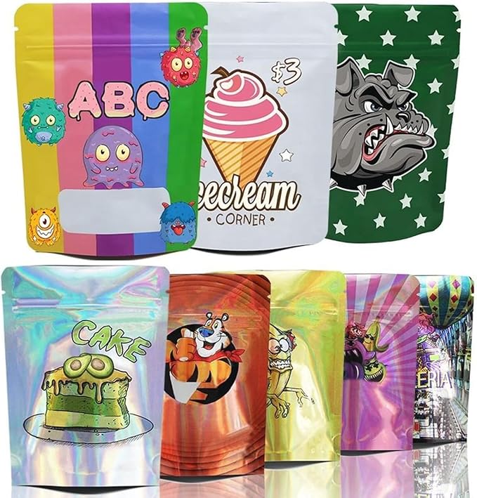 1000 Pcs Custom Print Aluminium Foil Bags(Min Order 1000 Pcs),Smell Proof Pouch for Business Packaging,Resealable Stand Up Zipper Bag for Food Storage,Pet,Dried Food,Snack(Exclude Shipping Fee） by HomePage