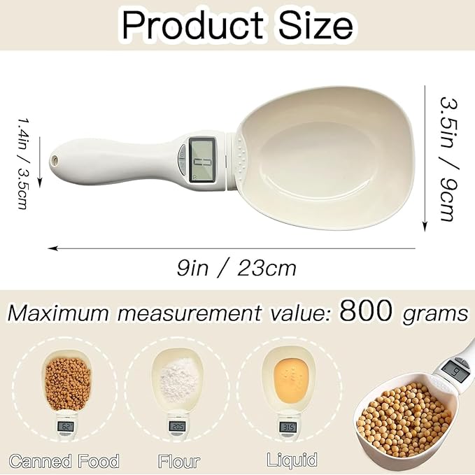 2025 New Digital Measuring Spoon, Digital Food Measuring Scoop Scale - Electronic Kitchen Measuring Spoon Scale for Cooking Baking