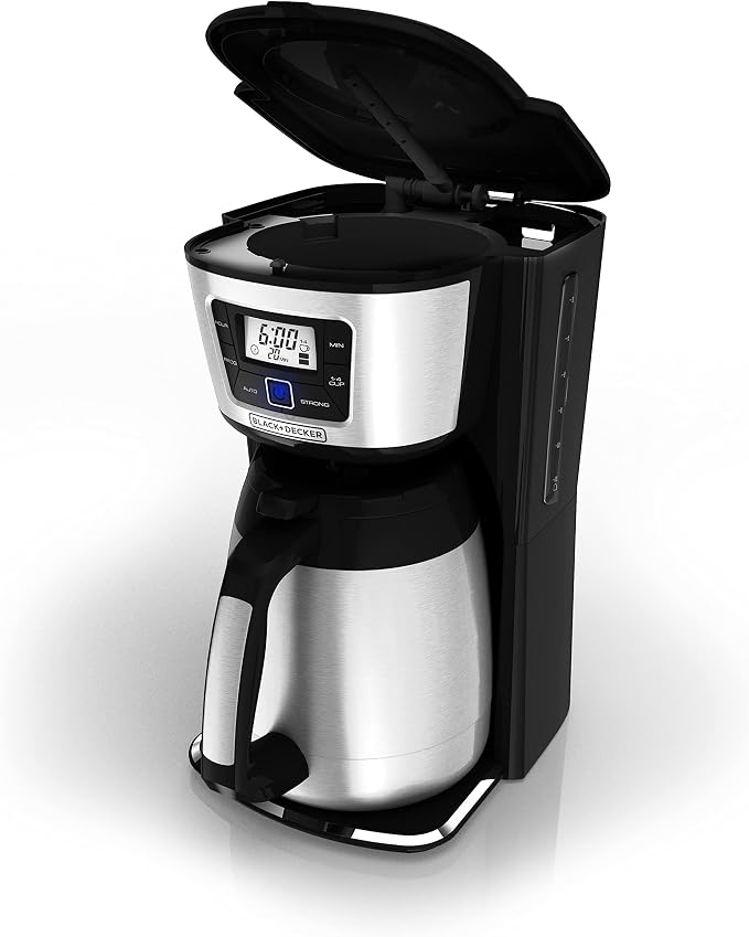 BLACK+DECKER 12-Cup Thermal Coffeemaker, Black/Silver, CM2035B - Image 8