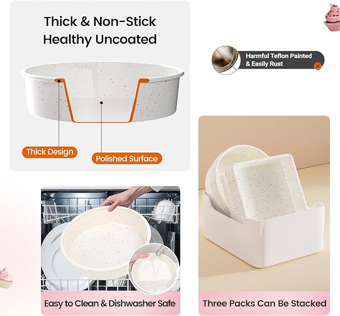SJ 10 Inch Silicone Round Cake Pan with Metal Reinforced Frame 1Pack, Nonstick Silicone Cake Mold for Baking Suitable for Making Layers, Cheese & Chocolate Cakes