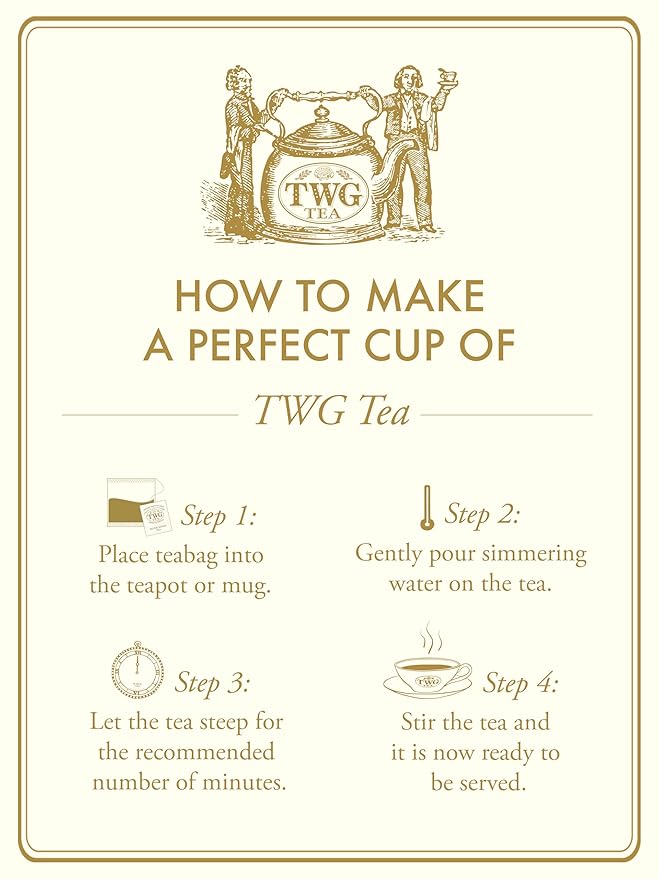 TWG Tea | Black Chai | Black Tea | Aromatic Indian Spices | 15 Hand Sewn Cotton Teabags | Gift Set