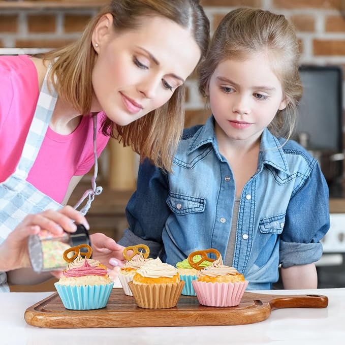 Caperci Grease-Resistant Standard Blue Cupcake Liners 150 Counts - Heavy Duty Paper Muffin Baking Cups, Odorless, No Muffin Pan Needed, Easily Peels (Light Blue) - Image 6