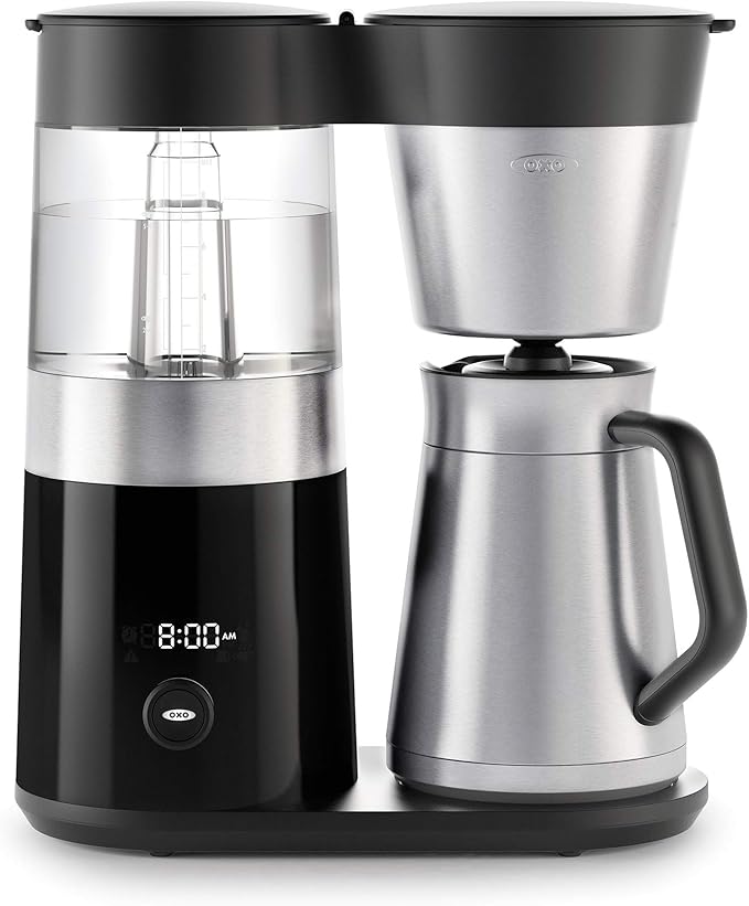 OXO Brew 9-Cup Drip Coffee Maker – Programmable Machine, Stainless Steel | Stainless Steel, Single Serve Or Full Carafe Option, SCA Certified Home Brewer, Temperature Controlled, Rainmaker Shower Head by Unknown
