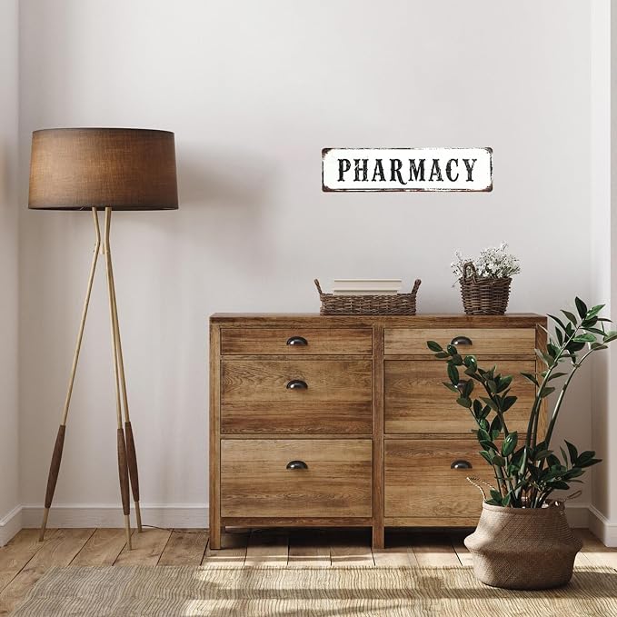 Pharmacy Sign Pharmacy Gifts Medical Decor Vintage Decorations 4×16 Inches Tin Sign For Farmhouse - Image 4
