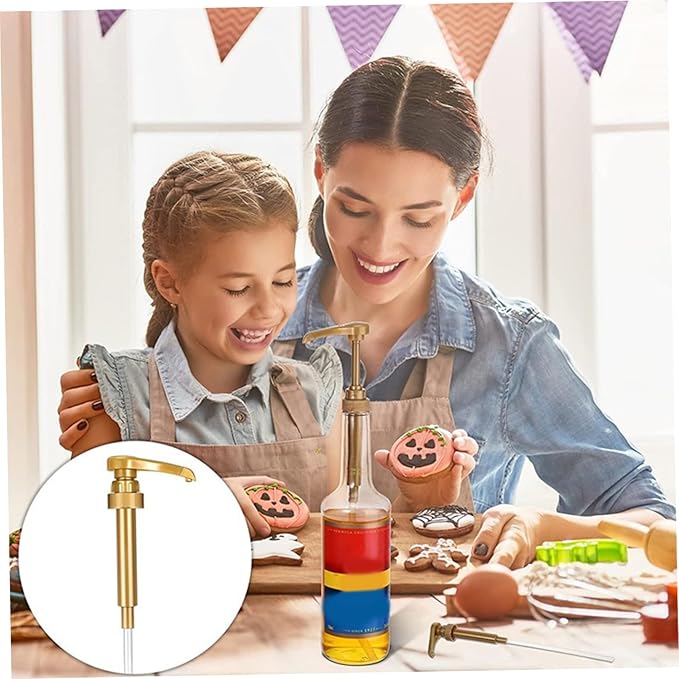 Syrup Pumps Coffee Syrup Pump Dispenser Fits 750ml Bottles Rotating Design Reusable Leakproof Pumps 10 Pcs