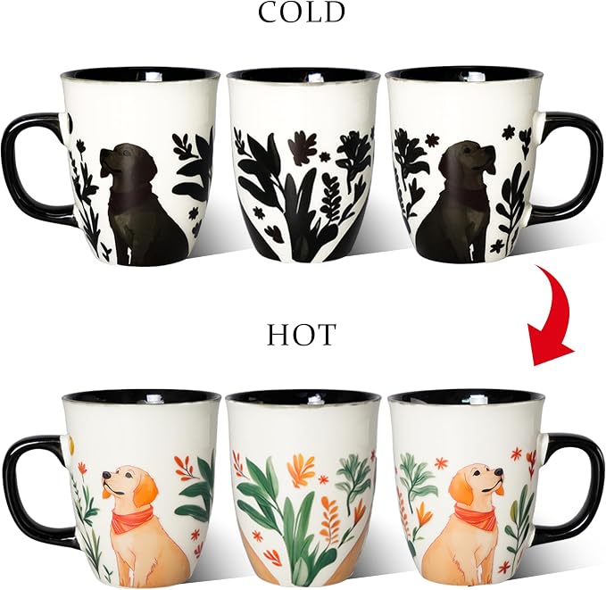 Dog Mug - Heat Changing Coffee Mugs, Ceramic Cup for Tea Hot Cocoa Latte, Funny Gifts for Dog Lovers Women Man - Image 5
