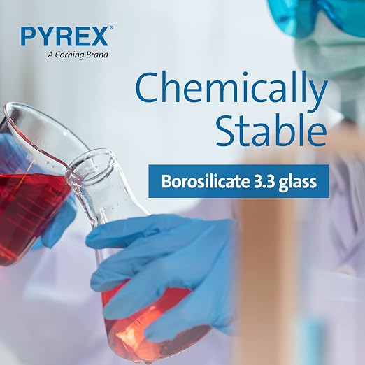 PYREX Griffin Borosilicate Glass Beaker - Low Form Graduated Measuring Beaker with Spout – Premium Scientific Glassware for Laboratories, Classrooms or Home Use - PYREX Chemistry Glassware, 1L, 2/Pk - Image 4