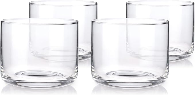 Viski Raye Crystal Negroni Glasses, Lowball Cocktail Glasses Premium Crystal Glassware, 8oz Tumbler Glasses Set of 4 - Image 6