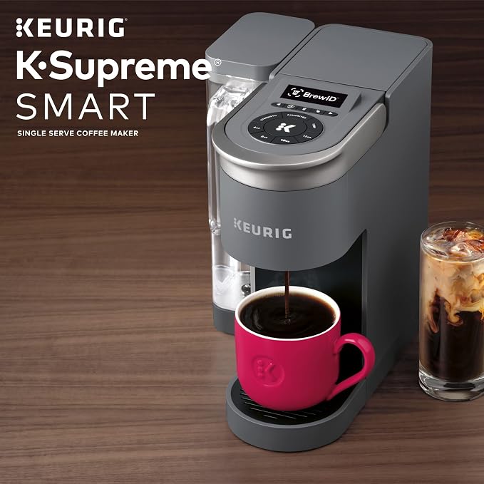 Keurig K-Supreme SMART Single Serve Coffee Maker With Wifi Compatibility, 4 Brew Sizes, And 66oz Removable Reservoir, Compatible with Alexa, Gray - Image 11