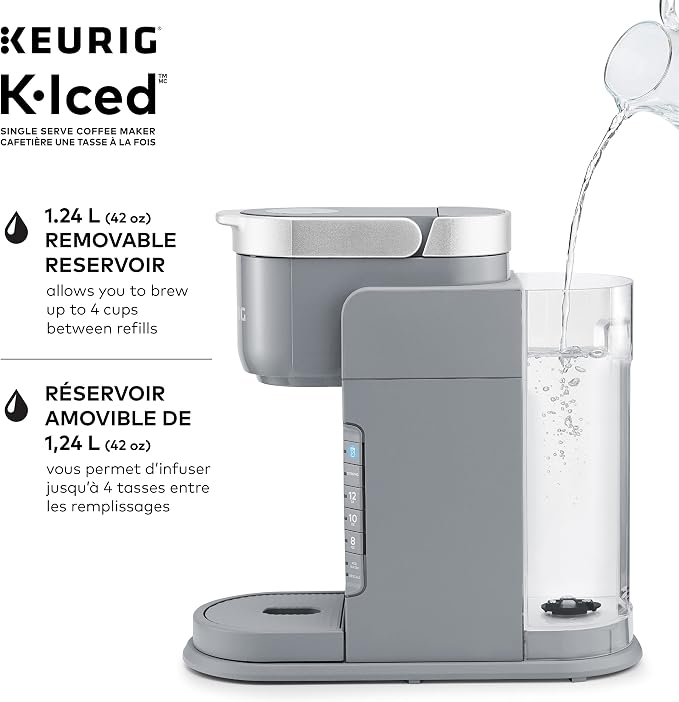 K-Iced Single Serve Coffee Maker - Grey - Image 6