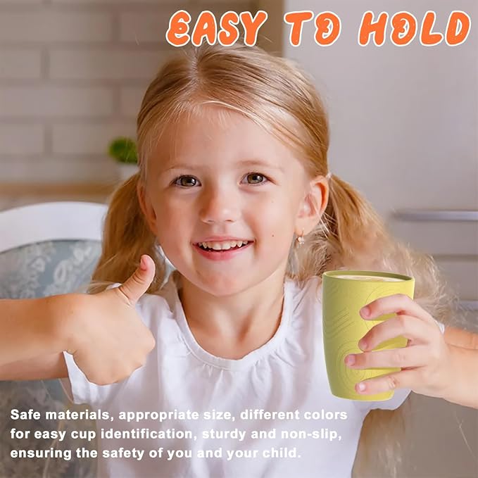 Homienly Drinking Glasses & Shatterproof Cups Set of 4 | Premium Wheat Straw, Non-Toxic Reusable Plastic Cups | Dishwasher & Microwave Safe for Beach, Camping... (12 oz, Beach Color) - Image 6