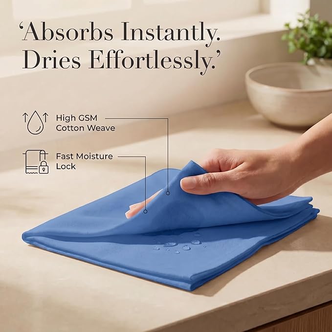 Urban Villa Cloth Napkins Cotton 20x20 (Set of 12) Royal Blue - Image 3