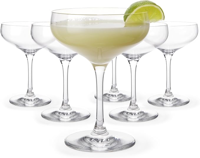 Holmegaard Cabernet Cocktail Glass, Clear, 5.5" H x 4.3" D, 9.8 oz, Set of 6, Designed by Peter Svarrer, Gift Box Included by Holmegaard