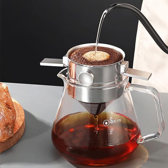 Paperless-Coffee Filter Cone -Dripper For Home-Travelling And Camping Reusable Filter Coffee-dripper Stainless Steel