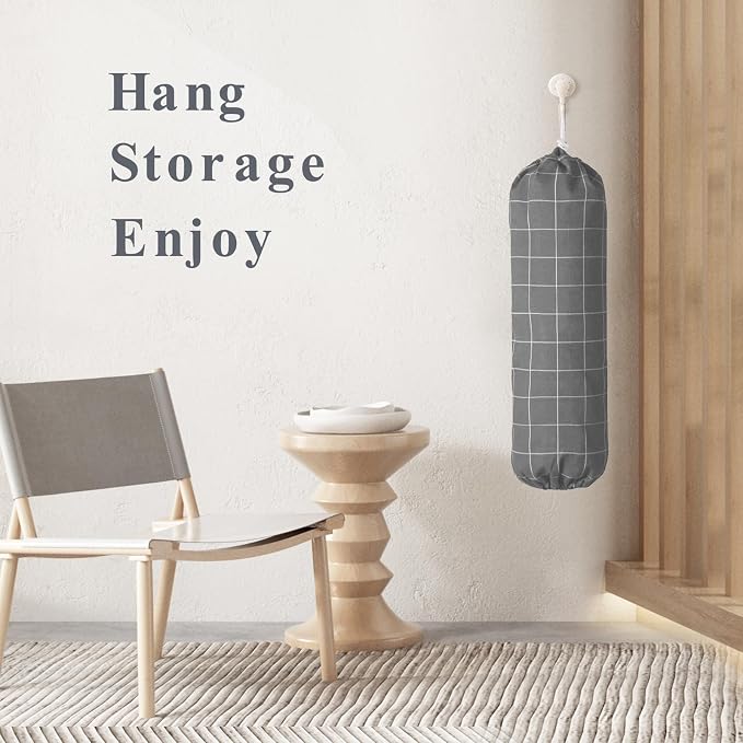 Plastic Bag Holder, Wall Mount Plastic Bag Organizer Dispenser, Heavy Duty Grocery Bag Storage Holder for Home Kitchen Camper - Image 5