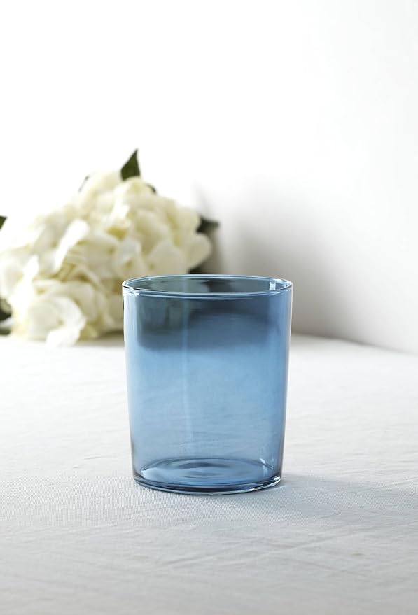 Oneida Stackables Tall Blue Glass Tumblers, 14oz, Set of 6 | dishwasher safe | vibrant blue hue, stackable design | everyday glassware | 4 inch, .oz, gift for women - Image 3