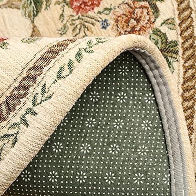 Vintage Rustic Shabby Rose Rugs Luxury Soft Elegant Traditional Rugs Floral Accent Carpet for Home Living Room/Bedroom, 5′3″ × 7′6″, Country Rose - Image 7