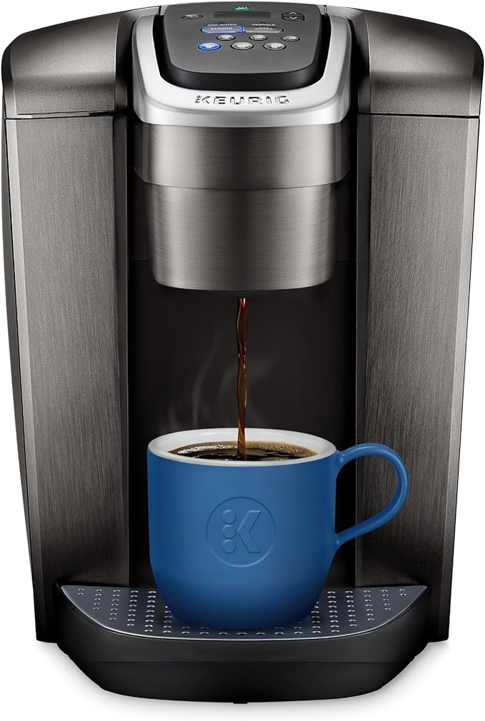 Keurig K-Elite Single Serve K-Cup Pod Coffee Maker, with Strength and Temperature Control, Iced Coffee Capability, 8 to 12oz Brew Size, Programmable, Brushed Slate | Strength, Temperature Control, Iced Coffee Capability, 8 to 12oz Brew Size, Programmable by Keurig