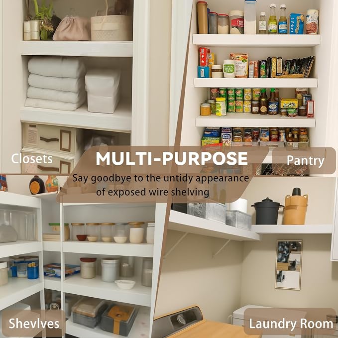 5 Pack Size33x16in Wire Shelf Cover for Pantry, Closet, Kitchen – Waterproof PVC Wood-Look Wire Rack Covers for Shelves, Multiple No-Tool Installation - Image 8