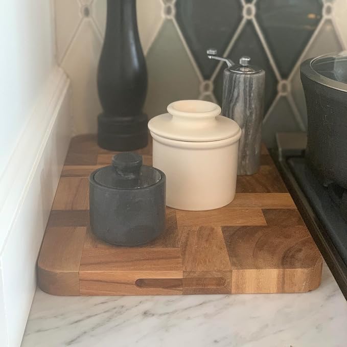 Fox Run Marble Salt Cellar, Black 3 x 3 x 3 inches | Store Herbs, Spices Jewlery & More | Beautiful Black Marble Salt Holder With Lid | Adds to the Look of Any Kitchen - Image 6