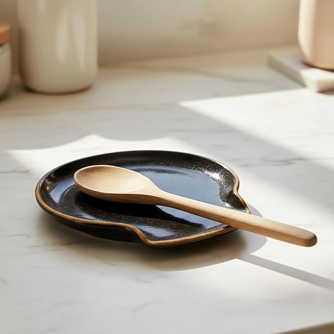 Beautiful Ceramic Spoon Rest for Stove Top - Perfectly Sized Spoon Holder for Your Kitchen Countertop - Easy to Clean and Dishwasher Safe, Perfect Addition to Any Kitchen Counter for Everyday Cooking - Image 7