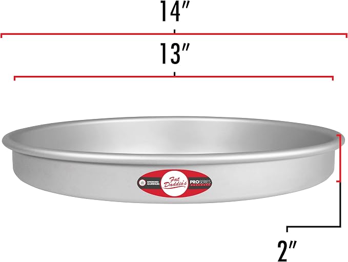 Fat Daddio's Round Cake Pan, 13 x 2 Inch, Silver - Image 3