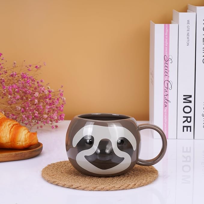 Sloth Mug 16 oz Ceramic Coffee Mug 3D Porcelain Tea Mug for Women Kawaii Cup Sloth Gifts for Women Christmas Gifts Housewarming Holiday Birthday Gifts for Women Men Mom Kids and Friend - Image 8