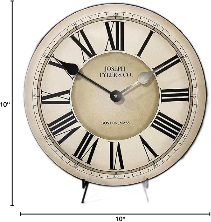 The Big Clock Store Waterford Wall Clock | Handcrafted in USA | Silent Non-Ticking Mechanism | Beautiful Color | Rustic Decor for Living Room | Battery Operated (10-Inch) - Image 7