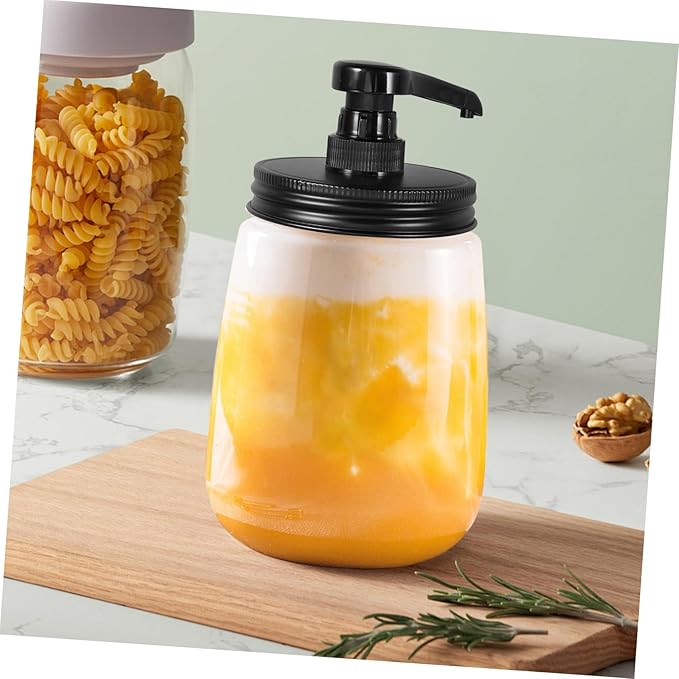 Mason Jar Syrup Dispenser Pump Replacement for Bottles Kitchen Bottle Pump for Honey Sauce and Syrup Easy Operation Versatile Condiment Dispenser for Pantry and Dining