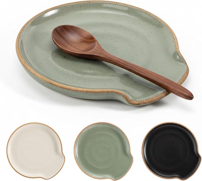 Beautiful Ceramic Spoon Rest for Stove Top - Perfectly Sized Spoon Holder for Your Kitchen Countertop - Easy to Clean and Dishwasher Safe, Perfect Addition to Any Kitchen Counter for Everyday Cooking - Image 9