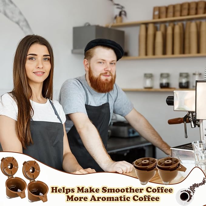 Reusable Single Serve Coffee Filter Capsules 2PC, Coffee Pods Coffee Brew Baskets for FlexBrew Coffee Maker Models 49974 49975 49976 49979 49950 49966 49957 49954 49947 49940 Filter Part