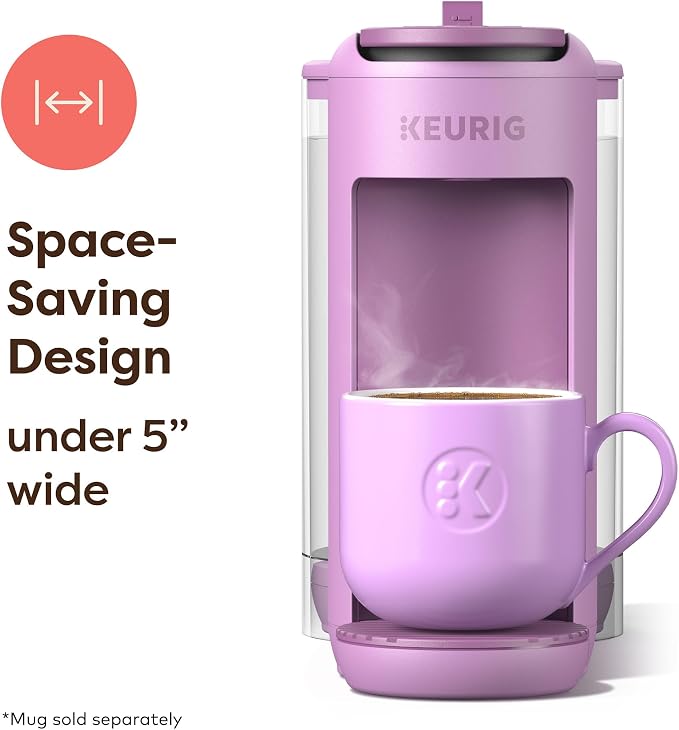 Keurig K-Mini Mate Plus Single-Serve K-Cup Pod Coffee Maker, Compact, 3 Cup Sizes, Brew Over Ice and Strong Button Features, 50 oz Removable Reservoir, Wild Orchid - Image 2