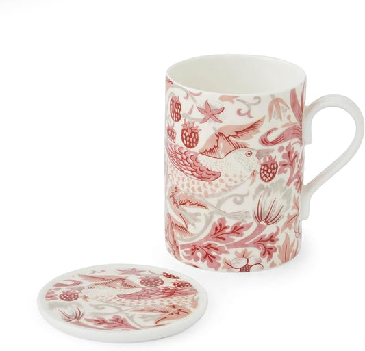 Spode Morris & Co Mug & Coaster Set, Madder by Spode