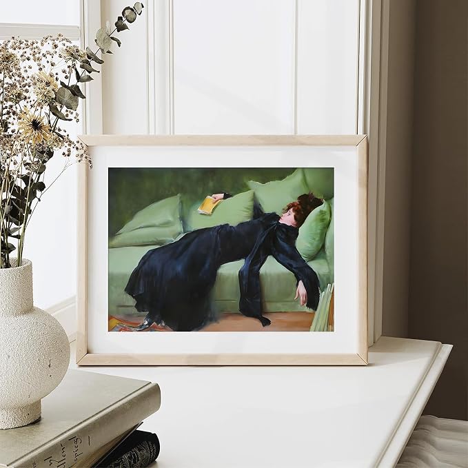 Vintage Unframed Wall Art, Moody Wall Decor Decadent Young Woman After the Dance Victorian Canvas Paintings, Vintage Wall Decor for Bedroom Living Room Home Office Classical Bathroom Decor Wall Art (8"x10") - Image 3