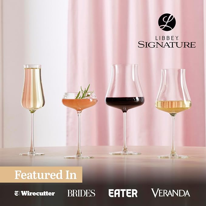 Libbey Signature Stratford Coupe Cocktail Glasses Set of 4, Artful, Lavish Coupe Martini Glasses, Stemmed Cocktail Glasses for Weddings, Birthdays - Image 6