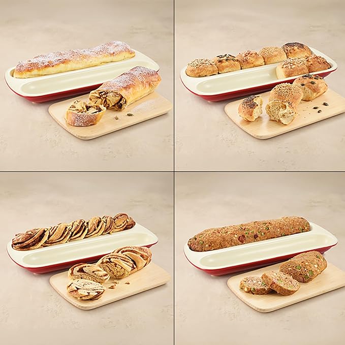 Tescoma Delicia 622218 Ceramic Baking Mould for Baguettes, Includes Recipe Booklet, Dishwasher Safe - Image 3