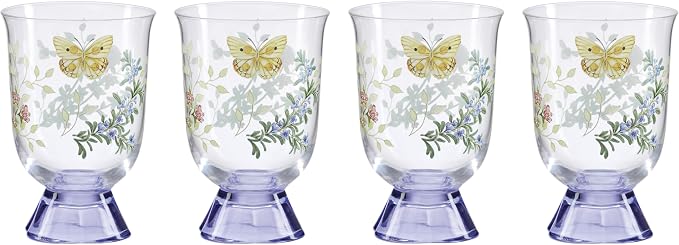 Lenox 897832 Butterfly Meadow Herbs Short Tumblers, Set Of 4 by Lenox