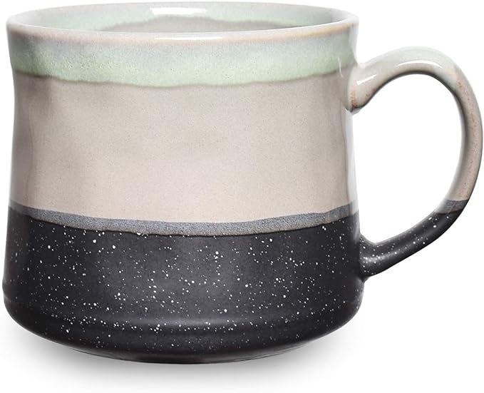 Bosmarlin Large Ceramic Coffee Mug, Big Tea Cup, 7 Colors to Choose, 21 Oz, Dishwasher and Microwave Safe, 1 PCS… (Grey) by Bosmarlin
