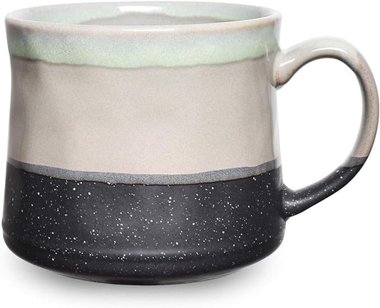 Bosmarlin Large Ceramic Coffee Mug, Big Tea Cup, 7 Colors to Choose, 21 Oz, Dishwasher and Microwave Safe, 1 PCS… (Grey) by Bosmarlin