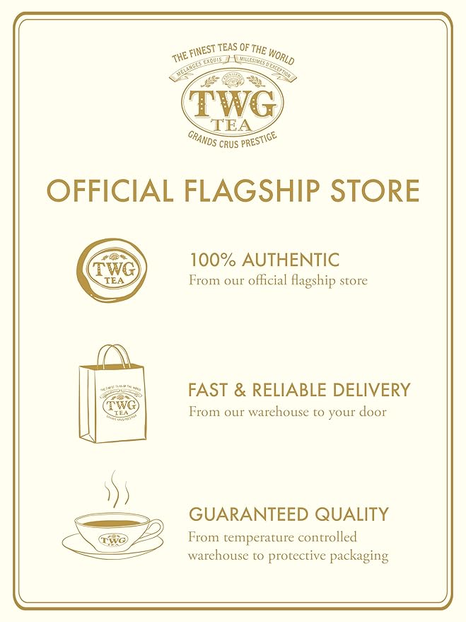 TWG Tea | Black Chai | Black Tea | Aromatic Indian Spices | 15 Hand Sewn Cotton Teabags | Gift Set