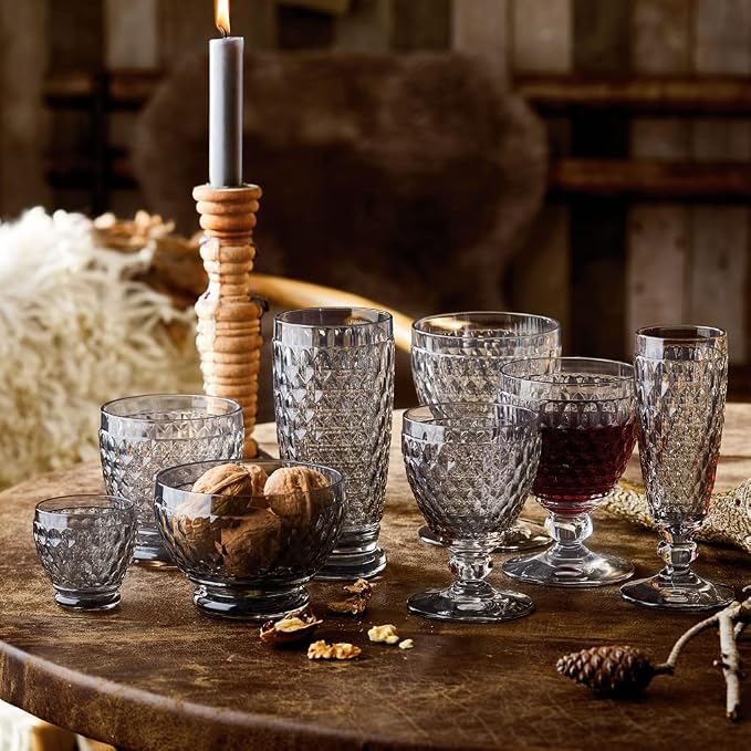 Villeroy & Boch Boston Coloured Water Glass Smoke, 400 ml, Crystal Glass, Grey - Image 2