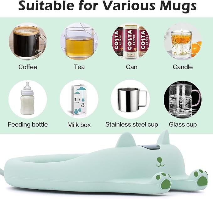PUSEE Mug Warmer,Coffee Warmer for Desk Candle Warmer Auto Shut Off,Coffee Cup Warmer with 3 Temp Settings,Electric Beverage Warmer Plate for Coffee,Tea,Water Milk and Cocoa(Not Include Cup) - Image 3