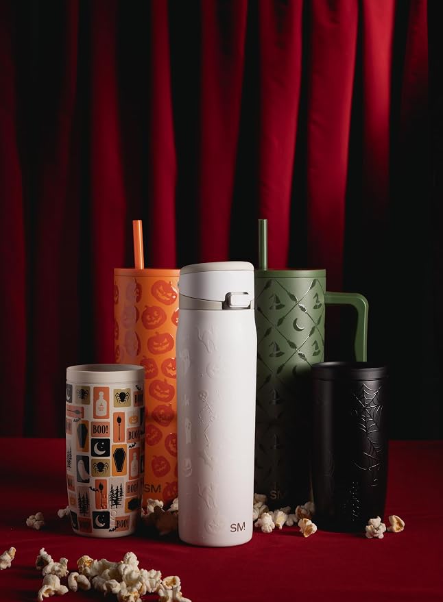 Simple Modern Halloween Water Bottle with Straw |24oz | Skeletons | Mesa Loop Insulated Water Bottle for School, Sports, Travel | Leak Proof, Stainless Steel, Spooky Mix - Image 3