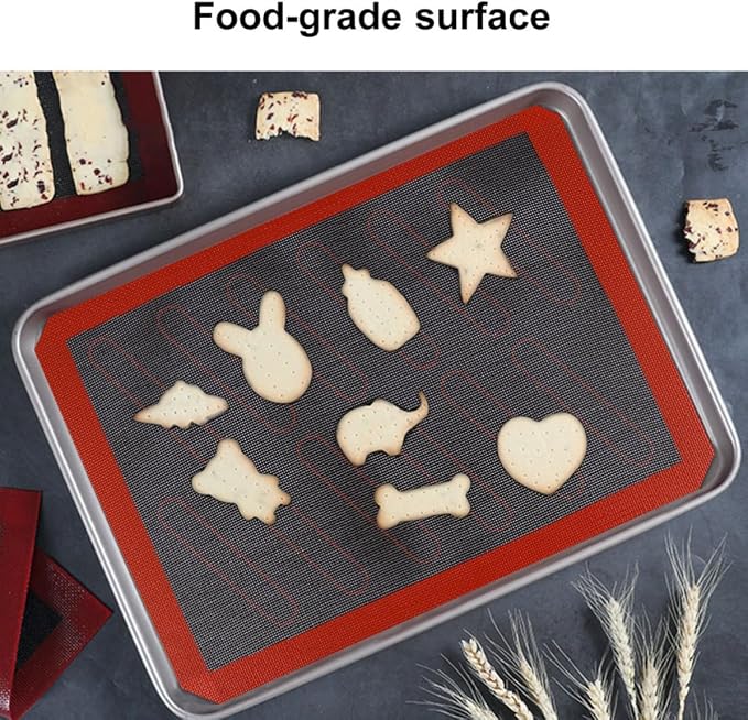 VICASKY Baking Mat Non-stick Pad Heat Resistant Silicone and Glass Fiber Oven Pad Bakeware Liner for Pastry and Bread Baking in Kitchen - Image 9
