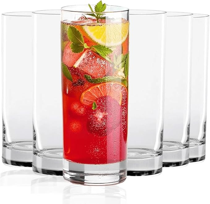 LEMONSODA Highball Glass Set, 15oz Set of 48, Modern Cocktail Glasses by LEMONSODA