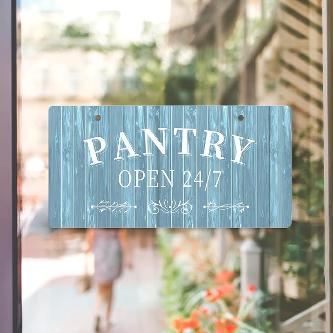 Pantry Room Decor Pantry Sign Wall Decor for Kitchen Pantry Hanging Sign Farmhouse Kitchen Wall Sign for Home Restaurant Coffee Shop Wall Art Sign Vintage Pantry Decoration 10x5 Inch - Image 5