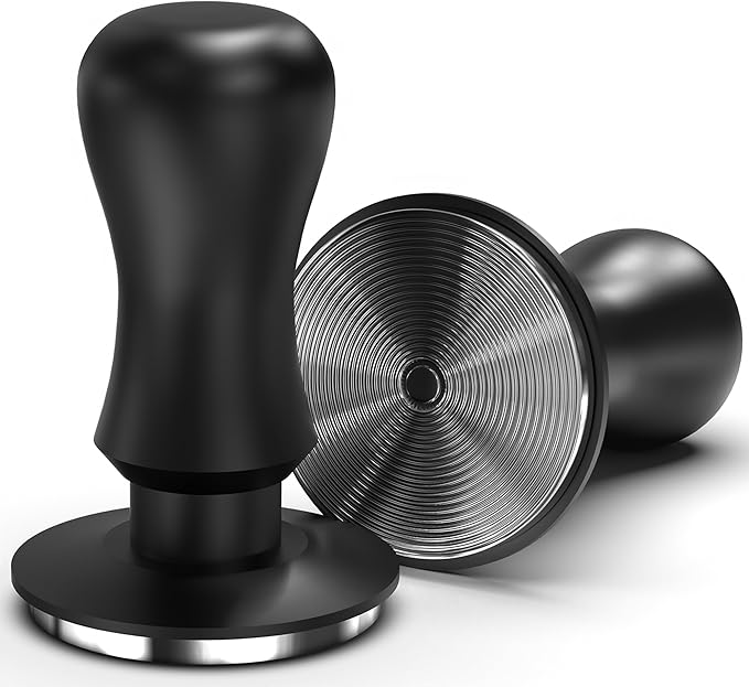 KYONANO 58.5mm Espresso Tamper, 30lb Spring-Loaded Calibrated Coffee Tamper, 304 Stainless Steel, Anodized Aluminum Handle Barista Tamper Suit for Over 58mm Rancilio, Gaggia Portafilter