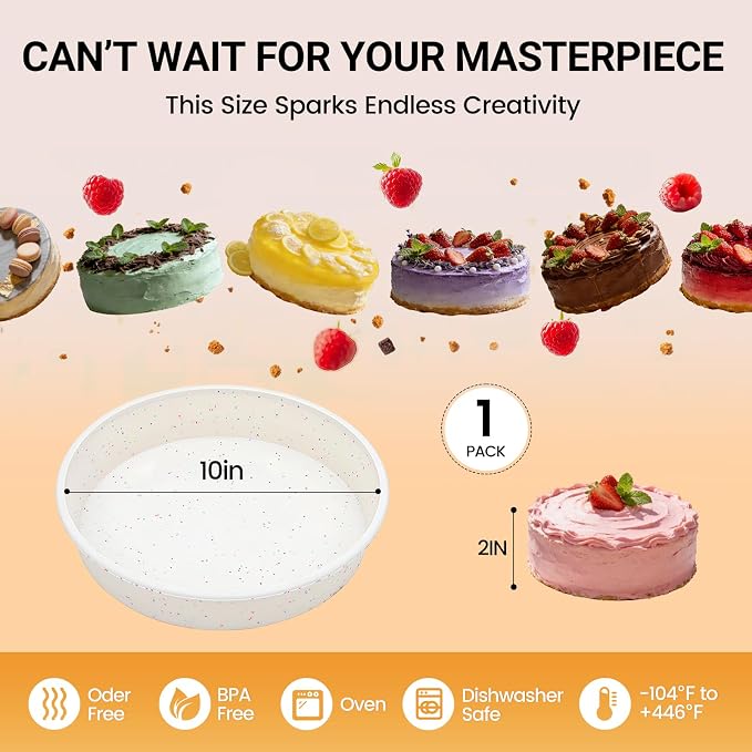 CAKETIME Silicone Round Cake Pan with Metal Reinforced Frame - Image 5